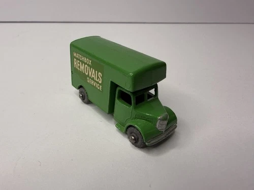 1956 Matchbox Lesney #17-A Bedford Removal Services Van Gray Metal Wheels