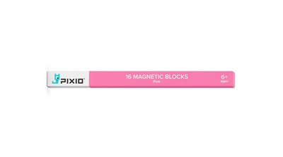 PIXIO 16 Pink Magnetic Blocks - Color Series  Magnetic Building Toy Constructor