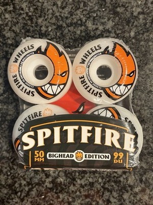 Spitfire Classic Bighead Skateboard Wheels, Orange, 50mm/99 DU + *FREE BEARINGS*