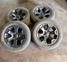 Set Of Used 19-26 Ram 1500 Black Clad Wheels On 27555r20 Bridgestone Tires Lt