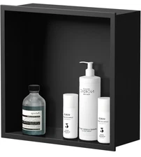 Stainless Steel Recessed Shower Niche Double Layer 12x12 Inch Leak Proof Bath...