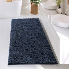 Hearth Harbor Bathroom Rugs, Chenille 2'2" x 3'8" Rectangular , Navy Blue