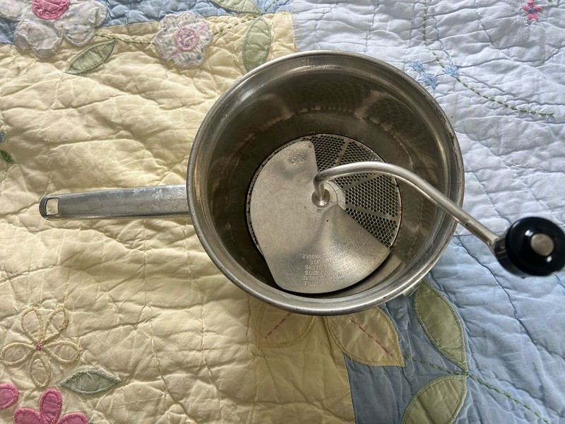 Vintage Foley Food Mill 101 2 QT Masher Ricer Strainer grinder stainless steel