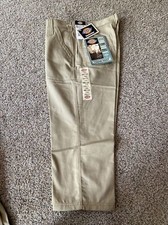 Dickies Womens Work Pants Capri DuraComfort Trouser Relaxed FP115 Khaki Size 10