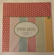 American Crafts Spring Basics Easter 12 x 12 Paper Pack Of 6 Brand New