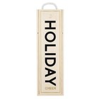 Wood Wine Box Holiday Cheer Size 13.75 L x 4.25 H x 4.25 D Lot of 2