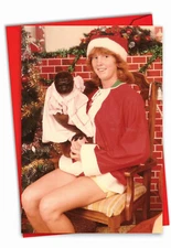 1 Funny Seasons Greetings Greeting Card w/ Envelope-Monkey Gift, For Him For Her