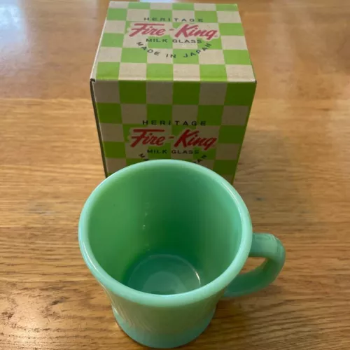 Fire King Jadeite D Handle 8oz Mug Cup Made in Japan NEW DHL/FedEx shipping