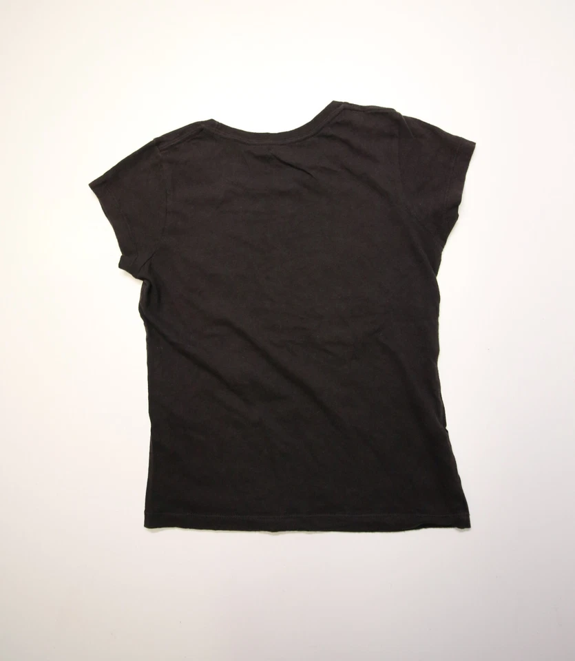 Vintage Tapout Womens Babydoll Cap Sleeve T-Shirt L Black Pink Roses Y2K MMA - Image 4 of 4