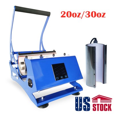 US Stock 20oz 30oz Skinny Tumbler Mug Press Machine Mug Cup Heat Press Machine