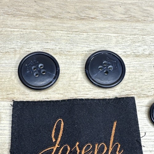JOSEPH Jos. A. Bank Suit Set of 10 Black 4-Hole Replacement Buttons - Picture 2 of 6