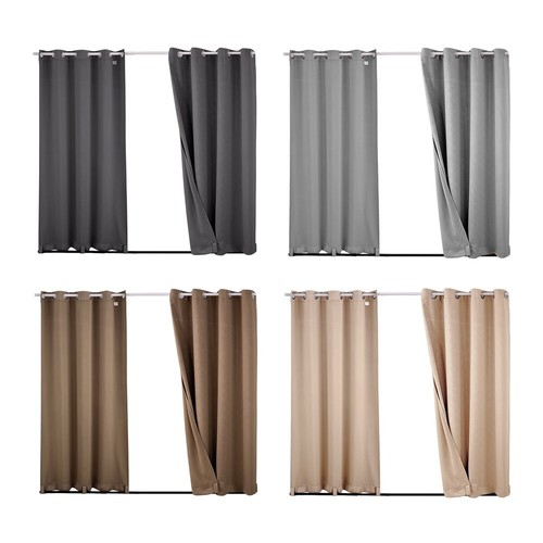 Outdoor Curtains Waterproof Windproof Privacy Outside Curtains for Patio Gazebo - Picture 2 of 89