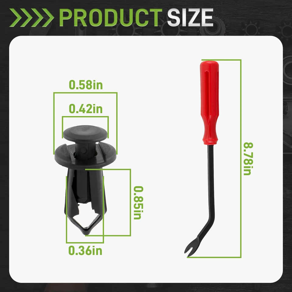 120 piezas clips de guardabarros remaches de carrocería para Suzuki King Quad 250 300 400 450 500 700 750 Foto 2 de 4