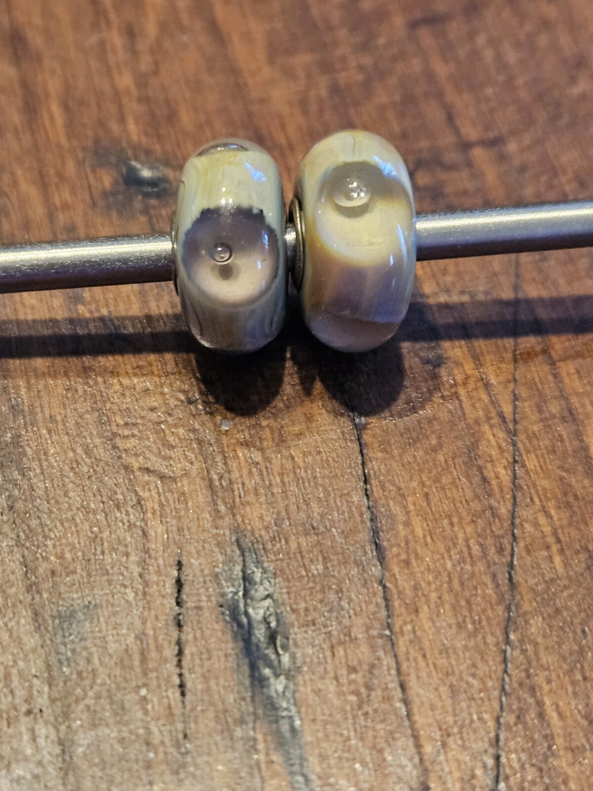 Authentic Retired Deep Bubbles Trollbead Set Of 2 - image 3