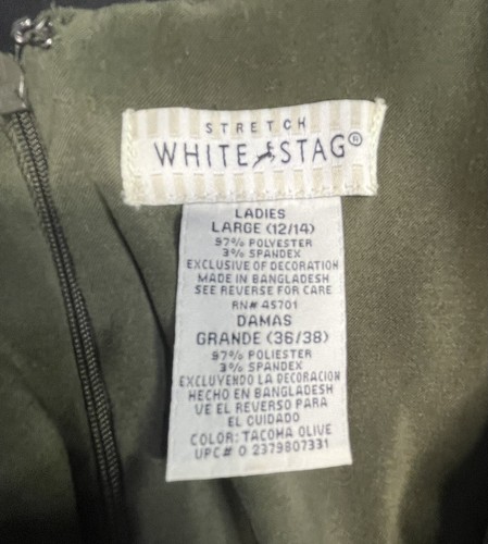 Awesome & Chic White Stag Brushed Suede-Like Dress Size Medium (8/10) Classic St - Picture 10 of 10