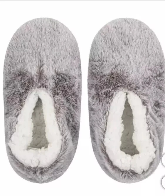 NWT Lemon Womens Faux Fur Non-Slip Slipper Socks Size 5-7 (S/M) Gray $40 11HL358 - Image 3 of 4