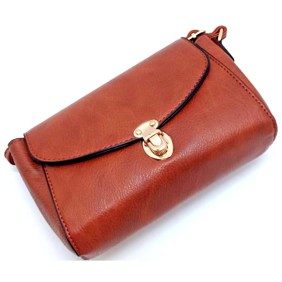 Bolso Pequeño para mujer, Bolso Bandolera con Broche dorado, Bolso Asa ajustable