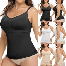 Women's SmoothTec Shapewear Camisole Slimming Cami Built in Bra Black Nude White