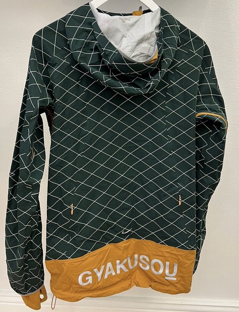 Rare NWT NIKE x GYAKUSOU Green Quilted REFLECTIVE 3M Hooded Jacket (743342) sz M image 5