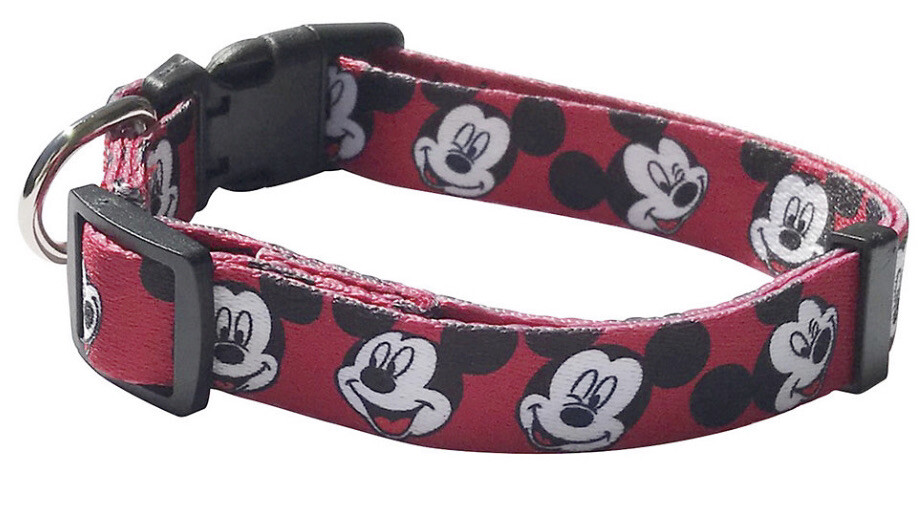 Disney MICKEY MOUSE Red Adjustable DOG COLLAR LARGE Licensed  NWT