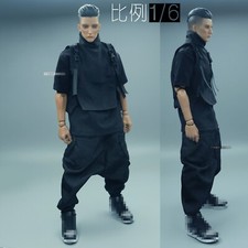 CROWDHTOYS 1/6 Fashion Vest Function Hip Hop Dance Clothes Model for 12"