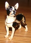 Boston Terrier Enameled Box (3915) Australian Crystals, Pewter, Enameled