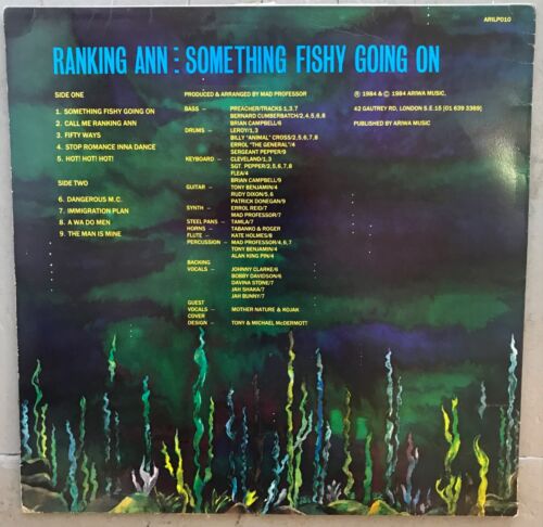 Ranking Ann Something Fishy Going On Lp 1984 Ariwa Mad Professor DJ Dub Reggae - Picture 3 of 9