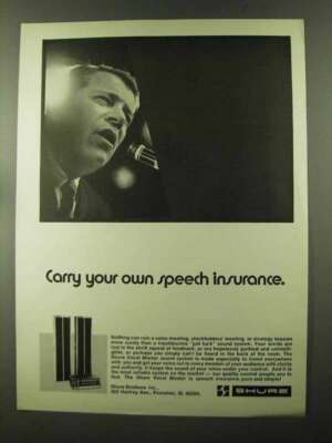 1973 Shure Vocal Master Sound System Ad - Insurance