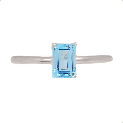 Blue Topaz 925 Sterling Silver Ring XQ14 s.7 CR60871