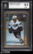 Scott Gomez RC BGS 8.5+: 1998-99 O-Pee-Chee Chrome Rookie Card #232. rookie card picture