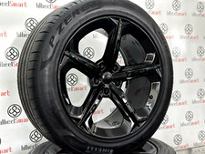 GENUINE 21" LAMBORGHINI URUS BBS ALLOY WHEELS & PIRELLI TYRES - GLOSS BLACK