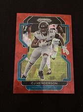 2021 Panini Prizm Football Red Cracked Ice CJ Henderson 18 Jacksonville Jaguars