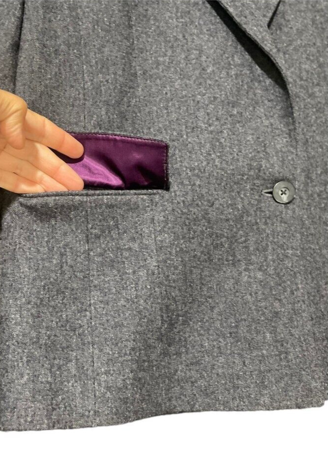 Pendleton Vintage Gray Purple Lined Wool Single B… - image 3