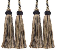 Vorhang-Troddelhalter Style# Ict, Farbe# 4363 Tan Beige Black, Set 2
