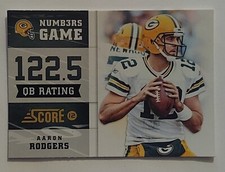 2012 Panini Score Football AARON RODGERS #11 Numb3rs Game Green Bay Packers