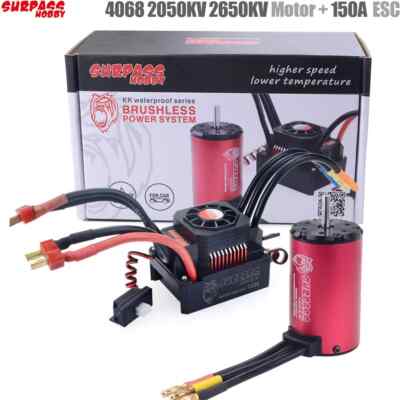 SURPASS HOBBY KK Waterproof Combo 4068 2050KV 2650KV Brushless Motor BL ESC