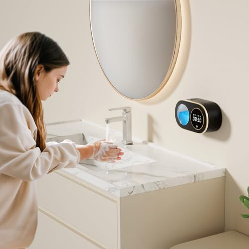 Automatic Soap Dispenser Touchless Auto Foaming Hand Soap Dispenser Wall Mount E - Picture 7 of 8