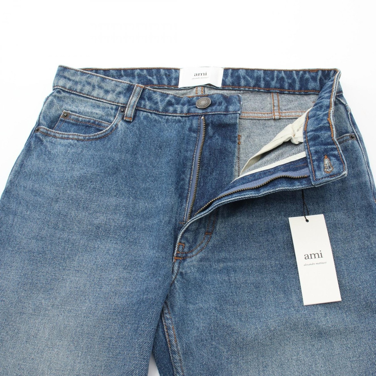 AMI Denim pants Jeans FTR020.DE000148028 cotton Blue NEW