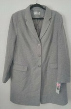 Ladies Helene Berman Botton Front College Coat. Grey Melange. Size - 22