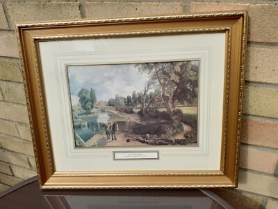 Flatford Mill von John Constable Gold gerahmter Druck Bild traditionelle Wand...