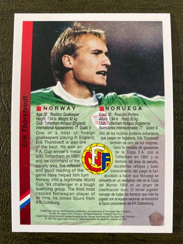 ( U SELECT CARDS ) 1993 Upper Deck WORLD CUP USA SINGLES 🔽PHOTOS ON - Picture 129 of 283