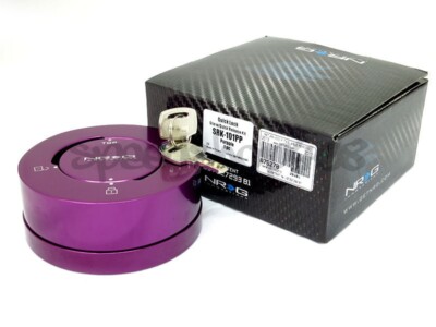 NRG STEERING WHEEL HUB QUICK RELEASE LOCK KIT WITH KEY SHINE PURPLE SRK-101PP