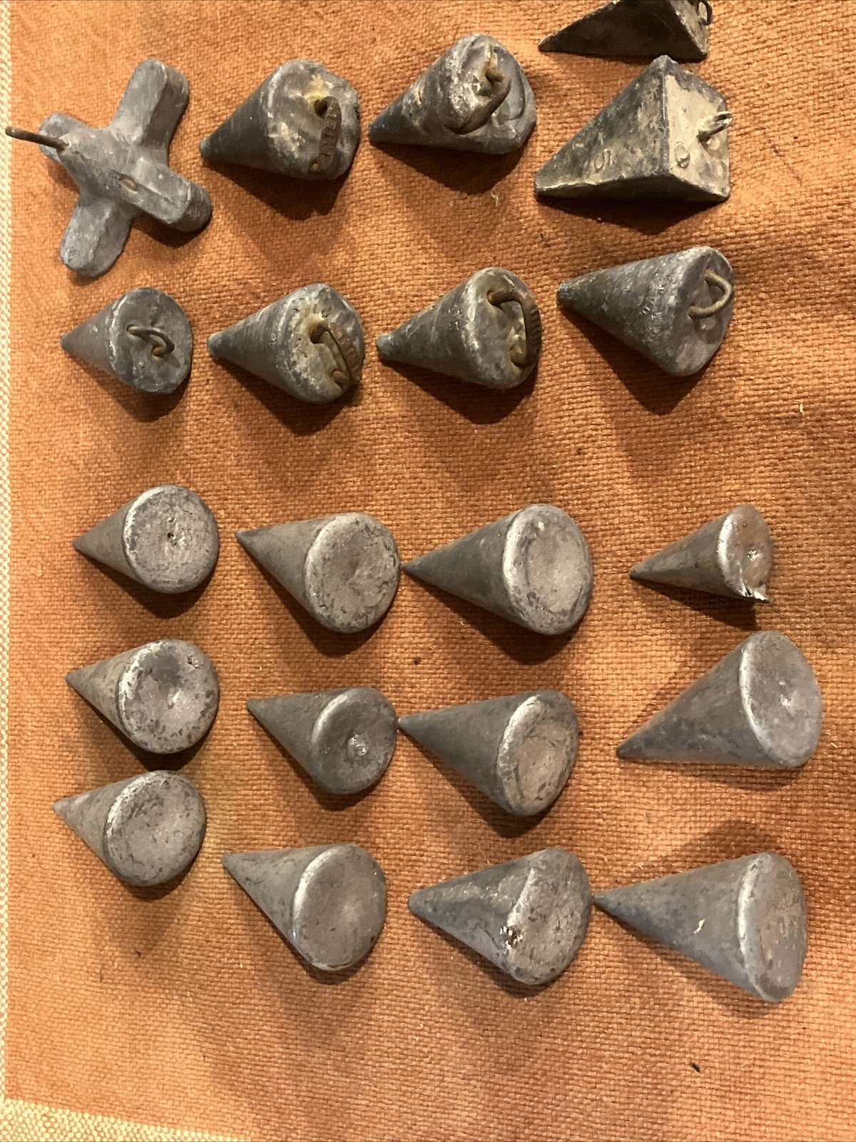 Six Pounds Of A Variety Of Fishing Weights And Lead Ingots eBay