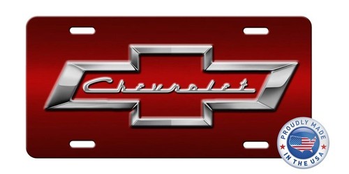 Chevrolet Chevy Pajarita Inspirada Arte en Aluminio Placa Etiqueta Roja - Imagen 5 de 5