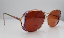 Vintage Tura 337 Brown Purple Oval Sunglasses Japan FRAMES ONLY