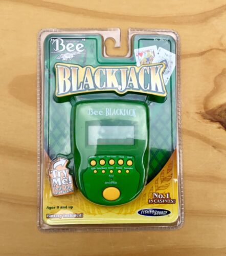 Bee 3 Blackjack Casino Illuminated Handheld Electronic Playing Card Game - New