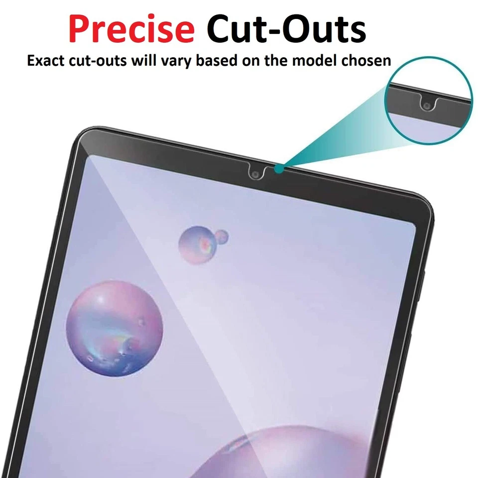 2 PACK Tempered Glass Screen Protector for Samsung Galaxy Tab A9 A8 S9 S8 S7 S6 - Image 3 of 4