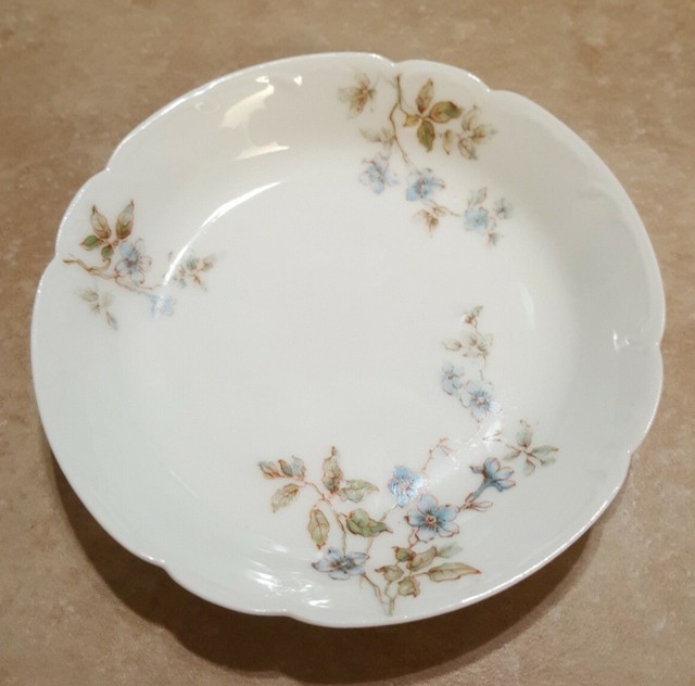 Haviland Limoges China Blue Flower Pattern Sauce Dish 4.25