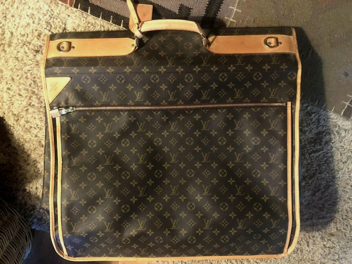 Excellent Louis Vuitton Monogram Portable Bandouliere Garment Suit Bag  Luggage