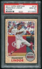 2017 Topps Heritage FRANCISCO LINDOR Action PSA 10